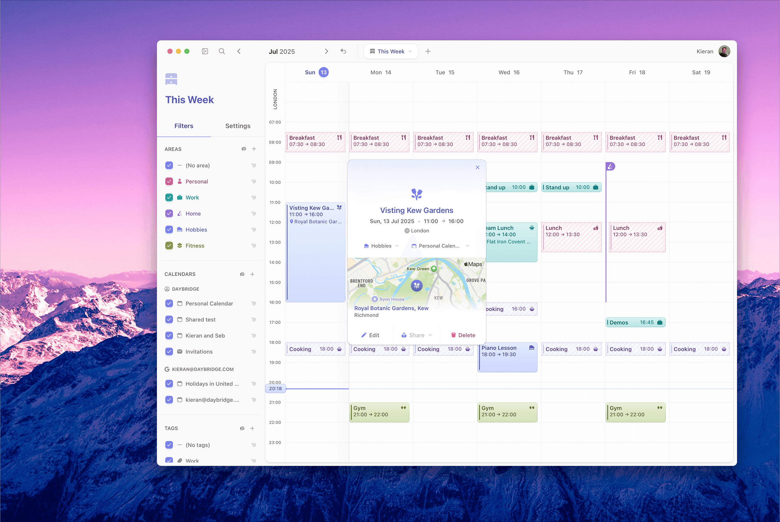 Daybridge desktop app screenshot
